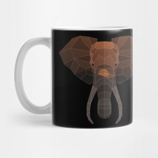 Elephant Low Poly Double Exposure Art Mug